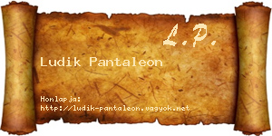 Ludik Pantaleon névjegykártya